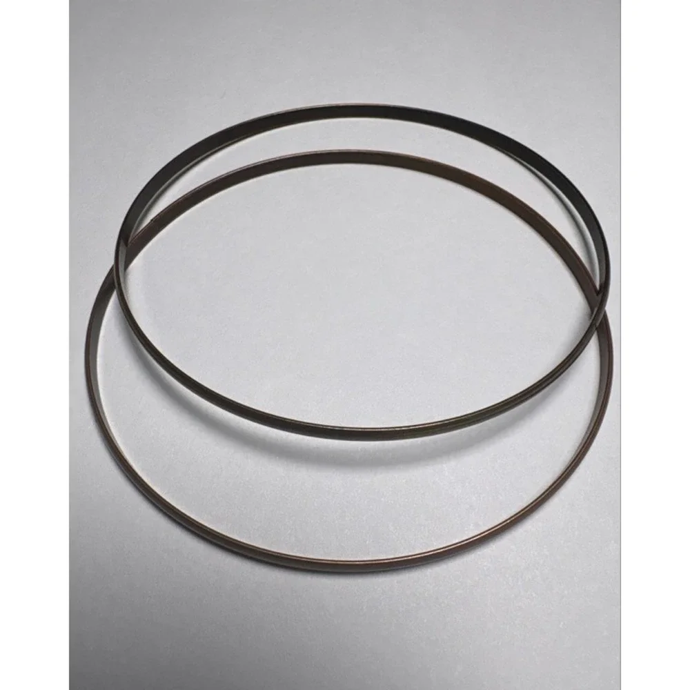 Bronze Tone Textured Bangle Bracelet Set 7pc Floral Hammered Twisted Stackable